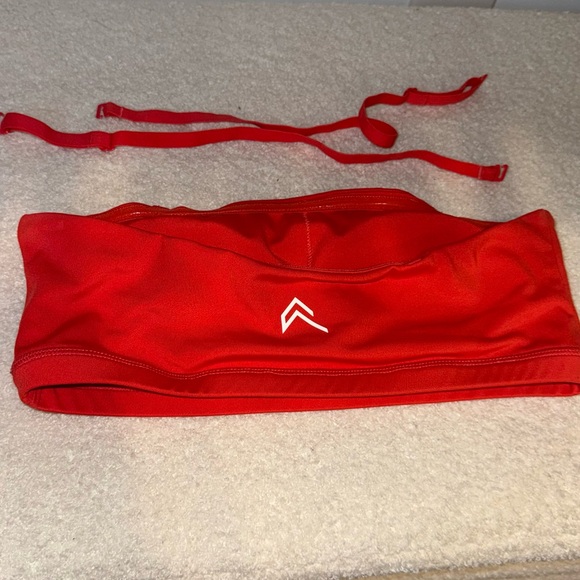 Red Strapless Bandeau Top - Picture 4 of 4